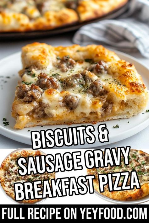 Sausage Gravy And Biscuits Pizza, Biscuits & Gravy Breakfast Pizza, Biscuit Sausage Gravy Pizza, Biscuits & Sausage Gravy Breakfast Pizza, Breakfast Pizza Sausage Gravy, Sausage And Gravy Breakfast Pizza, Sausage Breakfast Sandwich Recipes, Biscuit And Sausage Gravy Breakfast Pizza, Breakfast Pizza With Sausage Gravy