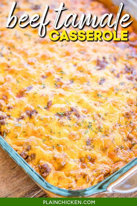 Tamales Pie Recipe, Beef Tamale Casserole, Beef Enchilada Sauce, Tamale Bake, Chicken Tamale Casserole, Cornbread Crust, Jiffy Recipes, Mexican Cornbread Casserole, Tamale Casserole