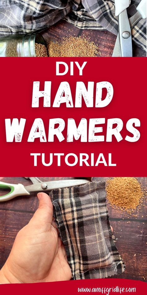 Hot and Reusable: How to Make Eco-Friendly Hand Warmers Diy Handwarmers, Hot Hands Hand Warmers, Diy Hand Warmers, Reusable Hand Warmers, Chunky Crochet Hat, Rice Heating Pads, Log Cabin Living, Diy Bra, Homemade Gift Ideas