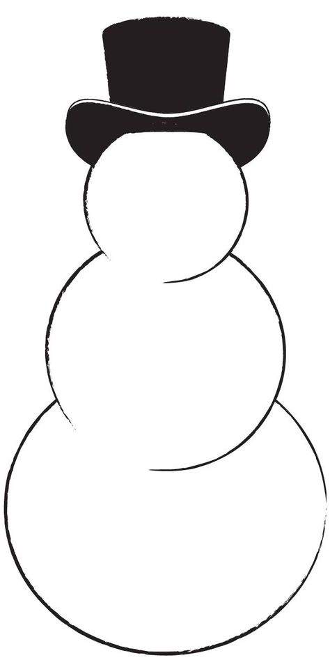 Printable+Snowman+Cut+Out Snow Man Printables Free, Wood Snowman Pattern, Snowmen Templates Printable, Snowman Clipart Black And White, Snow Man Printable, Printable Snowman Faces Templates, Snowman Outline Printable, Snowmen Printables Free, Snowman Stencil Free Printable