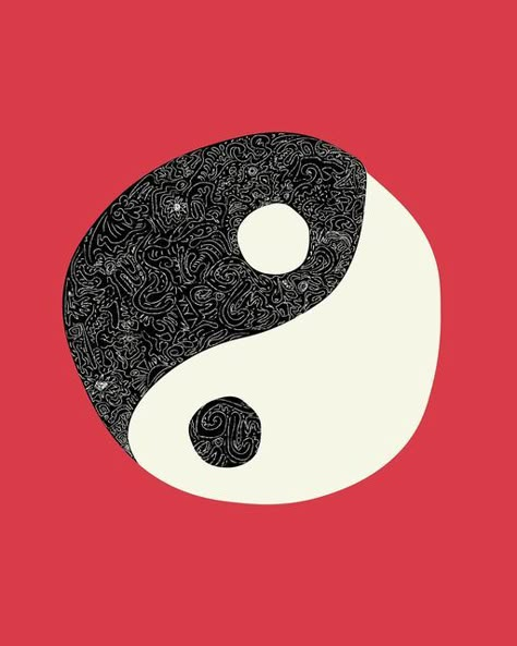 roisin.designs on Instagram: "Yin and yang . . . #irishillustration #yinyang #illustrationartists #creativemonday #itsnicethat" Yin Yang Inspired Art, Yin And Yang Illustration, Yin Yang Graphic Design, Yin Yang Aesthetic, Ying Yang Wallpaper, Ying Yang Design, Yoga Wallpaper, Yin Yang Logo, Illustration Art Wallpaper