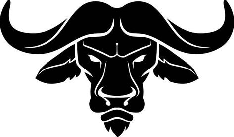 Buffalo Vector, Buffalo Tattoo, Buffalo Head, Buffalo Art, Commercial Illustration, Head Silhouette, Water Buffalo, Viking Tattoos, Metal Engraving