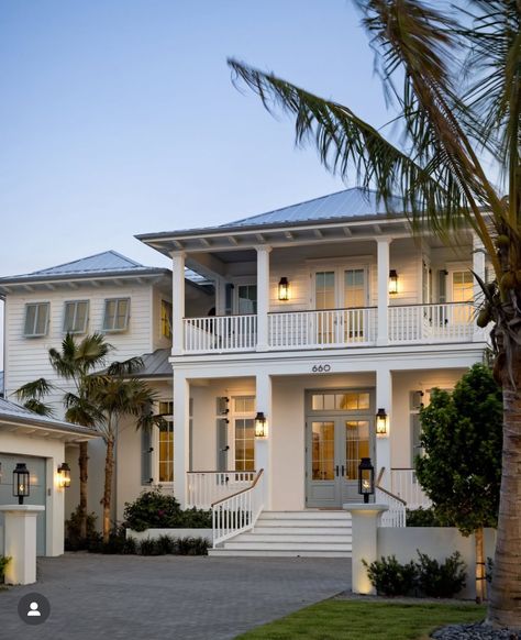 Coastal Beach Home Exterior, 30a Houses, Southern Coastal Homes Exterior, Seaside Florida Homes, Coastal Homes Exteriors Florida, White Coastal House, House Exterior Florida, Small Coastal House, Southern Coastal Homes