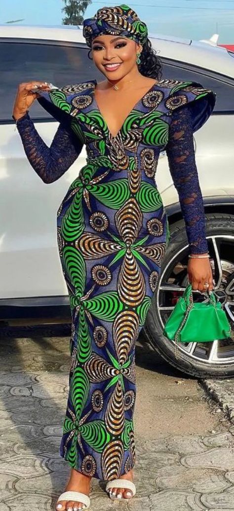 Dress Ideas For Wedding Guest Classy, Latest Ankara Gown Style For Ladies 2024, Kampala Styles, Green Ankara Styles For Women, Ankara Long Gown Styles With Peplum, Corset Ankara Long Gown Styles, Latest Lace Styles For Women, Kampala Gown Styles For Women, Ankara Corset Styles For Ladies