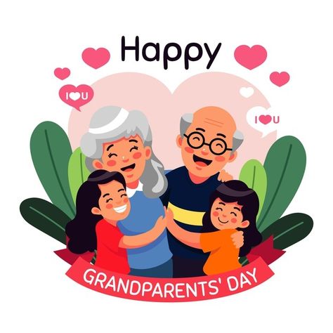 Drawings For Grandparents, Grand Parents Day, National Grandparents Day, Grandparents Day Crafts, Happy Grandparents Day, Grand Parents, Merry Christmas Gif, New Grandparents, Family Drawing