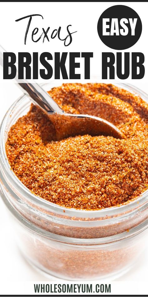 The Texas Brisket Rub Recipe Pork Brisket Recipes Ovens, Smoked Brisket Recipes Electric Smoker Dry Rubs, Sweet Brisket Rub, Marinade For Beef Brisket, Beef Brisket Dry Rub Recipe, Smoked Brisket Seasoning, Brisket Recipes Smoked Dry Rubs, Brisket Rubs Dry, Dry Rub Brisket Recipes