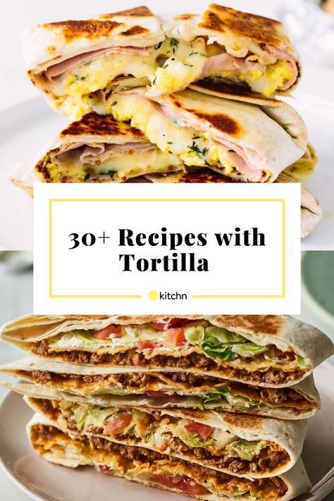 Recipe Using Tortillas, Wraps Recipes Easy, Recipes With Flour Tortillas, Satisfying Meals, Keto Kitchen, Healthy Food Facts, Tortilla Recipe, Recipe 30, Tortilla Wraps