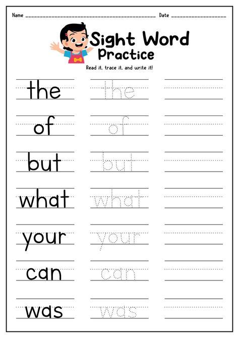 20 Fry's First 100 Words Worksheets | Sight word worksheets, Kindergarten worksheets sight words, Sight word flashcards Tk Sight Words, Practicing Sight Words At Home, Learning Sheets For Kindergarten, Read Words Worksheet, Homeschool Sight Words, Kinder Reading Worksheets, Homeschool Projects For Kindergarten, Me Sight Word Worksheet, First Day Of Kindergarten Worksheets