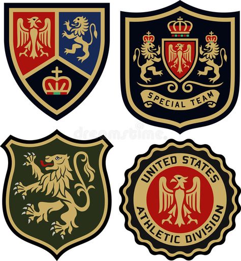 Emblem Ideas, Royal Emblem, Embroidery Badges, Emblem Embroidery, Shield Vector, Family Logo, Crest Logo, Logo Bundle, Designer Sweatshirts