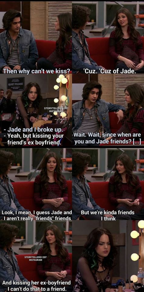 Stupidest moment in the show. Tori and beck belonged together Jade West Savage Quotes, Cat And Beck Victorious Ship, Victorious Beck And Tori, Beck And Jade Fanart, Tori And Beck Victorious, Tori X Jade Fanart, Jori Victorious Fanart, Jade And Beck Victorious, Victorious Fanart