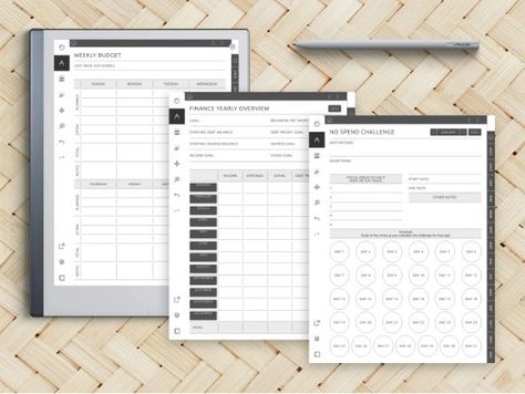 reMarkable Budget Planner Templates Remarkable Templates Free, Free Remarkable 2 Templates, Remarkable 2 Ideas, Remarkable Templates, Remarkable 2 Templates, Planner Monthly Layout, Exam Planner, Personal Budget Planner, Remarkable 2