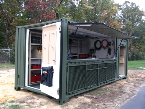 Conex Box Shed, Conex Box Ideas, Container Sheds, Conex Box, Shipping Container Workshop, Container Workshop, Shipping Container Sheds, Shipping Container Ideas, Metal Building Designs