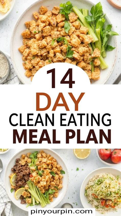 14 Day Clean Eating Meal Plan Clean Eating Carbs, 2 Week Cleanse Meal Plan, Two Week Diet Plan, Clean Eating Meal Plan And Grocery List, Clean Eating Plan 7 Day, Detox Week Meal Plan, Getting Lean Meal Plan, Womens Meal Plan, Arbonne Meal Plan