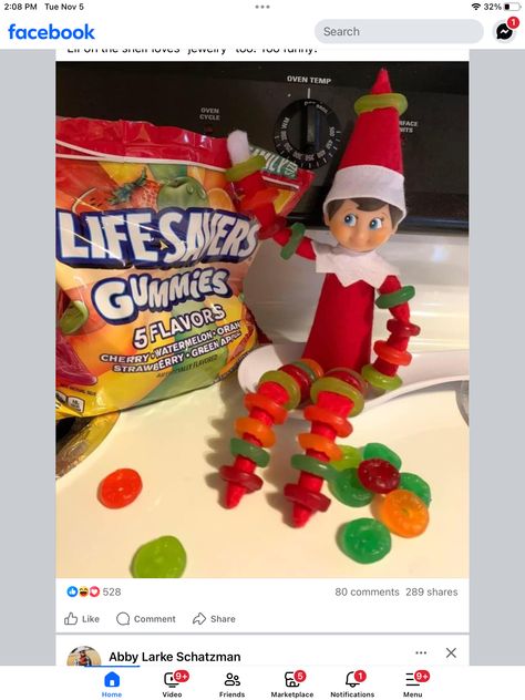 Life Saver Gummies, Elf Fishing, Awesome Elf On The Shelf Ideas, Elf Activities, Gummy Worms, Elf Ideas, Snickerdoodles, Gummy Bears, Life Savers