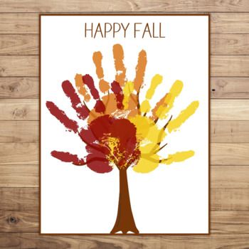 Looking for a fun and easy craft to welcome the fall season? The Fall Themed Handprint Art, Fall Handprint Keepsake, Toddler Preschool Craft, Daycare Handprint Art for Fall is exactly what you need. The perfect way to create a memorable craft to celebrate Fall. This template comes with 2 different sizes to create your craft on: US Letter Size (8.5x11"), and 8x10"- great for framing! Use handprints to create the leaves of the tree using washable paint or a stamp pad. Very easy to use! Simply down Toddler Crafts Fall, Baby Fall Crafts, Handprint Crafts For Kids, Fall Handprint Crafts, Craft Toddler, Fall Crafts For Toddlers, Preschool Crafts Fall, Fall Parties, Kids Fall Crafts