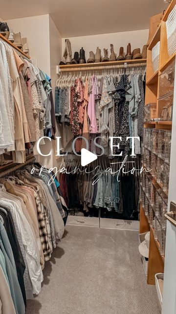 Come Stay Awhile | Daily Amazon Finds on Instagram: "Comment “closet” to shop! 💌 organization makes me happy 🫶🏻 linking all of my favorite space saving items!  If you want the links, comment “closet” and I’ll send you a DM! 😘 *make sure your following @amandalovesamazon or it may not send / it may also be in your message requests folder*   To shop all of my favorite #amazonfinds head over to the link on my profile to shop my Amazon storefront! #amazonaffiliate #closetorganization" Normal Closet Organization, Bedroom Closet Inspirations, Husband And Wife Closet Organization, How To Hang Tank Tops In Closet, Organizing Sweatshirts In Closet, Drawer Organizers Clothes, Closet Arrangement Ideas, How To Organize Your Closet Walk In, Tank Top Storage Ideas