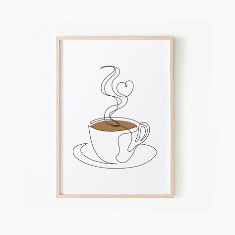 Coffee Canvas Art, Coffee Drinks With Alcohol, Home Coffee Bar Station, Instagram Story Coffee, Coffee Vibes Aesthetic, Bar Decorating Ideas, Coffee Bar Decorations, Coffee Bar Diy, Coffee Line Art