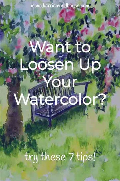 How to Loosen Up Your Watercolour Painting (7 tips) How To Abstract Watercolor, Watercolor Art Colorful Abstract, Loose Watercolors How To Paint, How To Paint Loose Watercolor, Learn To Watercolor, Loose Watercolor Landscape Tutorial, Watercolour Tutorials Landscapes, Colourful Watercolour Painting, Watercolor Landscape Tutorial Easy