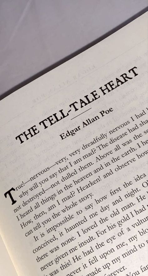 Edgar Allen Poe Book Aesthetic, Edgar Allan Poe Book Aesthetic, A Tell Tale Heart, Edgar Allan Poe Tell Tale Heart, Edgar Allen Poe Tell Tale Heart, Tell Tale Heart Tattoo, The Tell Tale Heart Edgar Allan Poe, Edgar Allan Poe Aesthetic Wallpaper, Tell Tale Heart Aesthetic