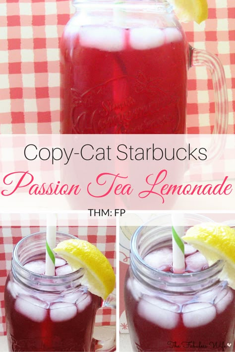 Copycat Starbucks Passion Tea Lemonade (THM:FP) Thm Coffee, Starbucks Passion Tea, Thm Shakes, Thm Smoothies, Trim Healthy Mama Drinks, Thm Fp, Passion Tea Lemonade, Drink For Summer, Thm Drinks