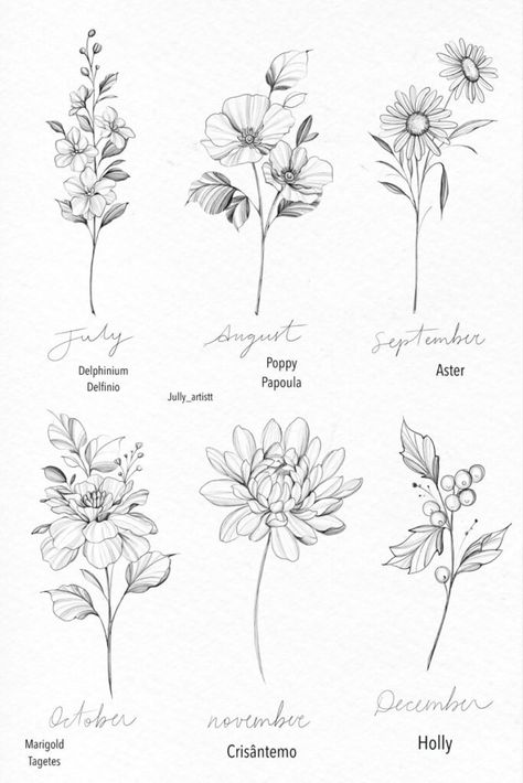 180 Beautiful Birth Flower Tattoo Ideas (2023) - TattoosBoyGirl Birth Flower Tattoo Ideas, Flower Tattoo Ideas, Poppies Tattoo, Birth Flower Tattoos, Anchor Tattoo, Eagle Tattoo, Floral Tattoo Design, Subtle Tattoos, Kids Names