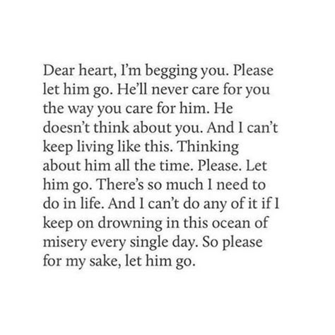 Let Him Go, Breakup Quotes, Heart Quotes, Crush Quotes, Deep Thought Quotes, Moving On, Move On, Real Quotes, Deep Thoughts