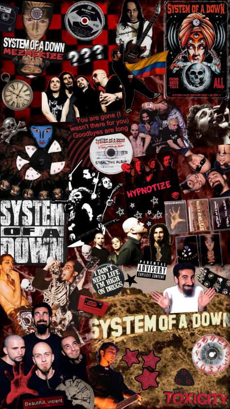 the band ever #systemofadown #soad #metal #numetal #serjtankian #music Steal This Album, Music Nerd, Band Wallpapers, System Of A Down, Silly Images, Star Wallpaper, Music Wallpaper, Imagine Dragons