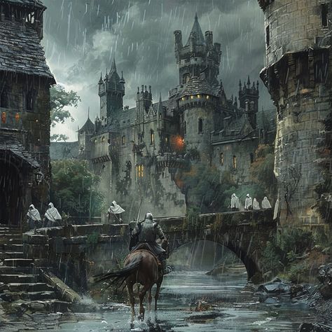 Stone Kingdom, Medieval Landscape, Dnd Locations, Medieval Fantasy Art, Concept Art Books, Fantasy Vibes, Heroic Fantasy, Odaiba, Fantasy Castle