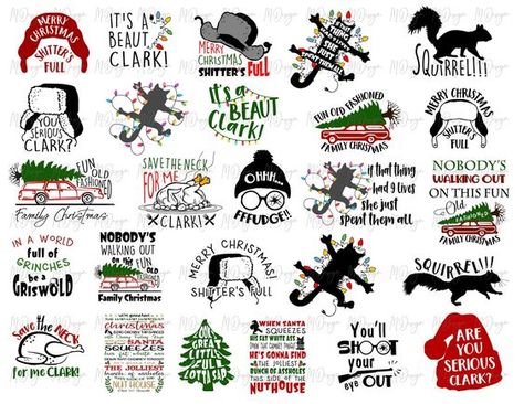 Christmas Vacation SVG Bundle - Christmas SVG Files for Cricut, Silhouette, Glowforge, POD, Sublimation - Funny Christmas Movie Quotes Christmas Movie Quotes Funny, Christmas Vacation Svg, Christmas Family Vacation, Christmas Vacation Party, Christmas Vacation Quotes, Funny Christmas Movies, Christmas Movie Quotes, Christmas Vacation Shirts, Vacation Svg