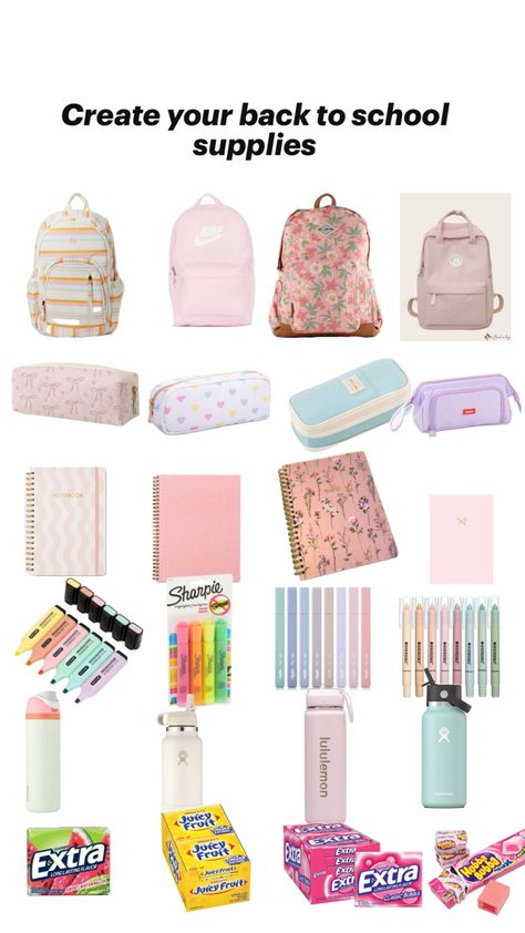 Business Ideas For School, Cute School Ideas, School Supplies For 6th Grade, Preppy Items, Back To School Needs, Trip Essentials Packing Lists, Uni Essentials, Middle School Supplies, Middle School Essentials