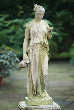 "I feel that my environment reflects my belief in the grace and art and elegance of living simply." Cottage Style Furniture, Charleston Gardens, Garden Statuary, Goddess Statue, Bird Baths, Classic Outdoor, Secret Gardens, Garden Fountains, The Secret Garden