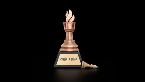 Behance :: For You Chess Trophy Design, Chess Trophy, Chess Tournament, David Statue, Magnus Carlsen, Trophy Design, Behance Net, Azerbaijan, The Winner