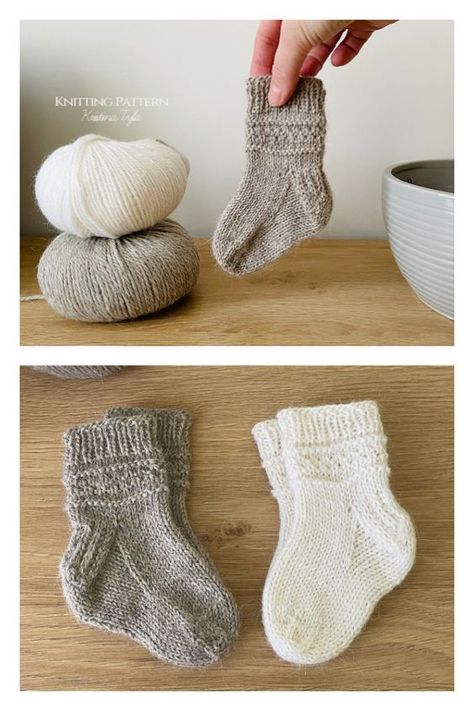 Knitted Baby Slippers Free Pattern, Free Bootie Knitting Patterns, Baby Socks Free Knitting Pattern, Baby Wool Socks, Socks Free Knitting Pattern, Baby Socks Knitting Pattern, Baby Socks Pattern, Baby Socks Knit, Baby Booties Free Pattern