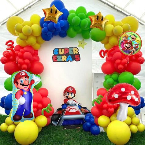 Amazon.com: 143Pcs Mario Balloon Decorations Garland Arch Kit Include Mario Balloons,Mario Foil Balloons for Kids Mario Birthday Party Decoration Supplies Mario Baby Shower Party Decorations : Toys & Games Mario Balloons, Mario Themed Party, Party Balloon Arch, Mario Bros Birthday Party Ideas, Kids Birthday Party Decorations, Super Mario Bros Birthday Party, Mario Bros Birthday, Mario Bros Party, Super Mario Birthday Party