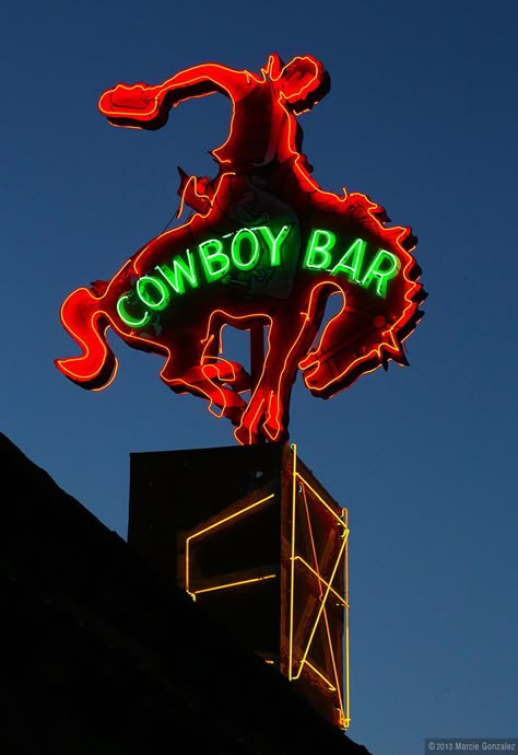 https://flic.kr/p/geLseJ | Yellowstone and Grand Tetons 2013 2 | Million Dollar Cowboy Bar, Jackson, Wyoming. Million Dollar Cowboy Bar, Neon Cowboy, Cowboy Bar, Wyoming Landscape, Cowboys Bar, Old Neon Signs, Cool Neon Signs, Cool Signs, Jackson Hole Wy