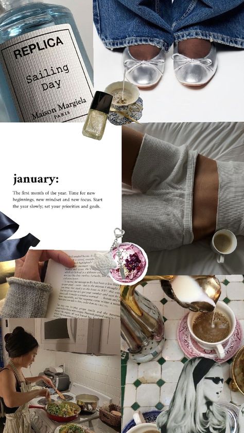 the vibe for january '24 🧿 #newyear #happynewyear #january #januarygoals #moodboard #visionboard #goals #aesthetic January Core Aesthetic, January Girl Aesthetic, Dry January Aesthetic, January Aesthetic Collage, January Vibes Aesthetic, January Energy, January Core, January Aesthetic Month, Angie Core