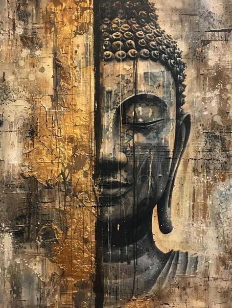 Spiritual Art Painting, Budha Art, Buddha Drawing, Buddhist Art Drawing, Buddha Art Drawing, Buddha Artwork, Buddha Art Painting, Inner Harmony, Buddha Painting