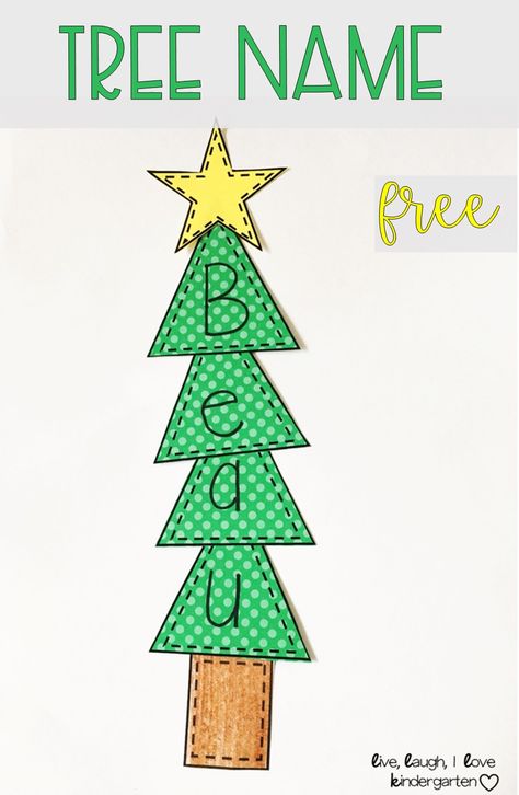 Christmas Activities Preschool, Tree Names, Name Template, Tree Name, Preschool Names, Preschool Christmas Activities, Poetry Fashion, Christmas Preschool, Christmas Lesson