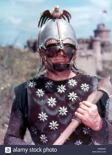 Download this stock image: THE VIKINGS (1958) KIRK DOUGLAS VIK 001CP - BKBWM3 from Alamy's library of millions of high resolution stock photos, illustrations and vectors. Medieval Movies, Vikings Helmet, Movie Nostalgia, Prehistoric Man, Tv Production, Charlton Heston, Janet Leigh, Viking Helmet, Historical Movies