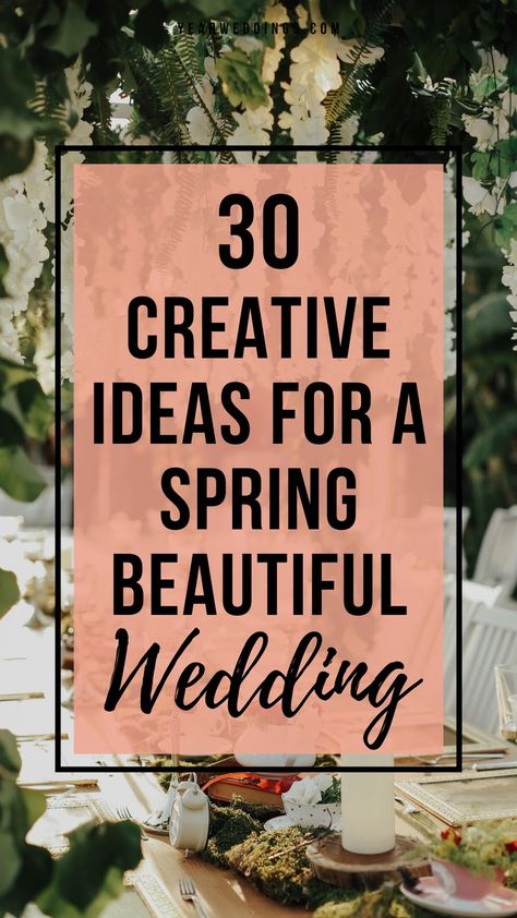 Looking for the best spring wedding ideas for your wedding? Look no farther, we have you covered on the most beautiful spring wedding decorations, themes, and color palettes! Wedding Food Menu Ideas, Wedding Aisle Arrangements, Fun Wedding Food, Elegant Spring Wedding Ideas, Wedding Venue Ideas Outdoor, Outdoor Wedding Venue Ideas, April Wedding Colors, Best Wedding Food, Food Menu Ideas