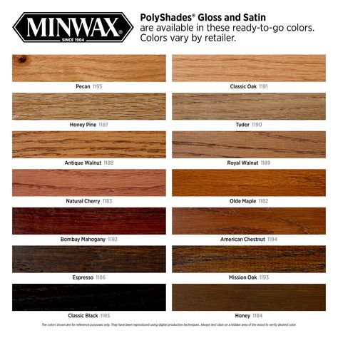 Minwax 219954444 Polyshades - Stain & Polyurethane in 1 Step, 275 VOC, 1/2 pint, Classic Black, Satin - Household Wood Stains - Amazon.com Minwax Polyshades, Minwax Wood Stain, Minwax Gel Stain, Minwax Colors, Minwax Stain Colors, Deck Stain Colors, Flooring Styles, American Chestnut, Natural Bristle Brush