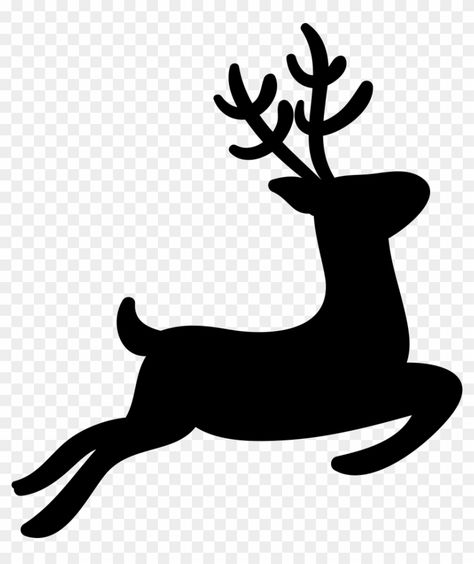 Deer Clip Art, Reindeer Outline, Deer Outline, Silhouette Christmas Ornaments, Reindeer Drawing, Free Christmas Svg, White Tailed Deer, Deer Cartoon, Reindeer Silhouette