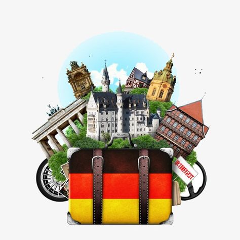 Fun Facts About Germany, Study In Germany, Why Study, Travel Clipart, Fun Fact Friday, Visit Germany, Neuschwanstein Castle, Train Tickets, German Beer