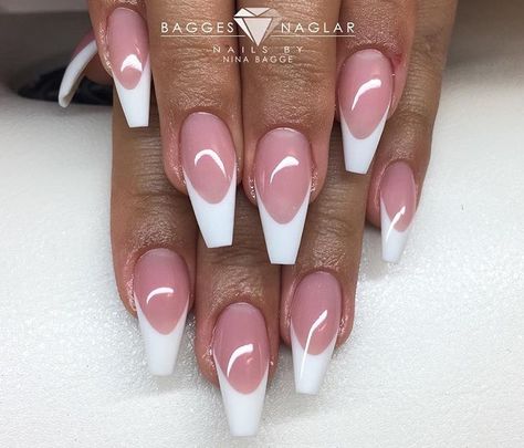 Ballerina French Tip, Ballerina Nails French Tip, Ballerina French Tip Nails, Ballerina Shaped Nails, Nail Shape Ideas, Jenner Nails, Nails Designs Ideas, Sophisticated Nails, Nails Shapes