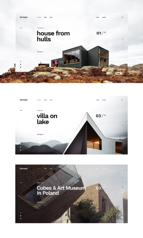 Architecture Websites, Architecture Website, Visuell Identitet, Banner Design Layout, Design Portfolio Layout, Interior Studio, 포트폴리오 레이아웃, Studio Website, Architecture Portfolio Design