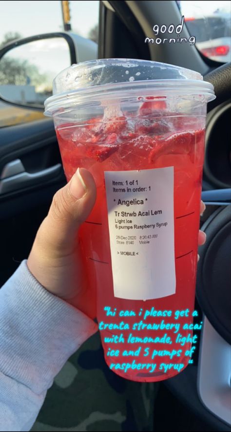 Trenta Starbucks Drinks, Strawberry Acai Refresher Order, Strawberry Acai Refresher Starbucks Order, Starbucks Strawberry Acai Refresher With Lemonade, Strawberry Acai Lemonade Refresher, Starbucks Drinks To Try Strawberry Acai, Starbucks Refreshers Strawberry Acai, Strawberry Refresher, Starbucks Ideas