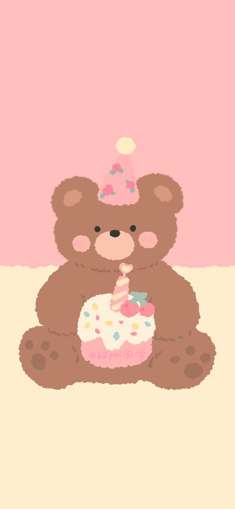 Kawaii Wallpapers, Teddy Bear Wallpaper, Normal Wallpaper, Happy Birthday Wallpaper, Birthday Wallpaper, Disney Phone Wallpaper, Cute Desktop Wallpaper, Cute Pastel Wallpaper, Mood Wallpaper