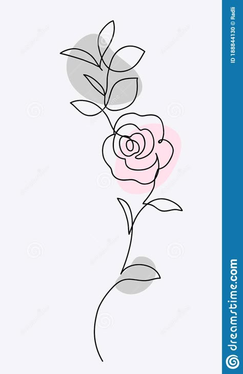 1 Line Flower Drawing, One Line Drawing Embroidery, Simple Rose Line Drawing, Out Line Art Design, Rose One Line Drawing, Simple Flower Drawing Doodles Hand Drawn, Rose Doodle Simple, Roses Drawing Simple, Rose Leaves Drawing