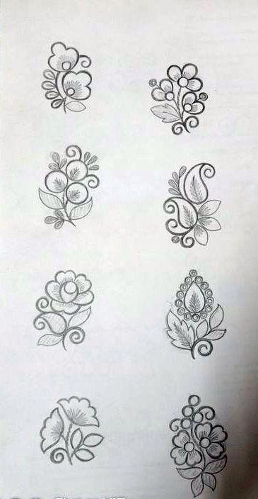 #handwork Rangoli Simple, Flower Pattern Drawing, Aari Design, Simple Flower Design, Simple Hand Embroidery Patterns, Birds Embroidery Designs, Simple Embroidery Designs, Diy Embroidery Designs, Hand Embroidery Patterns Flowers