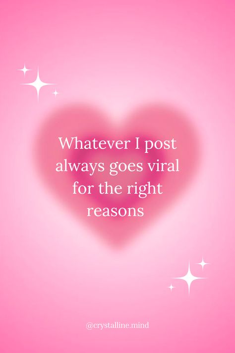 Posting On Tiktok, Content Creator Affirmations, Morning Affirmations Positivity, Affirmation Wallpaper, Manifesting Vision Board, Vision Board Images, Vision Board Affirmations, Vision Board Manifestation, Abundance Affirmations